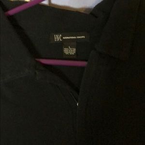 Black polo shirt. Size - Large